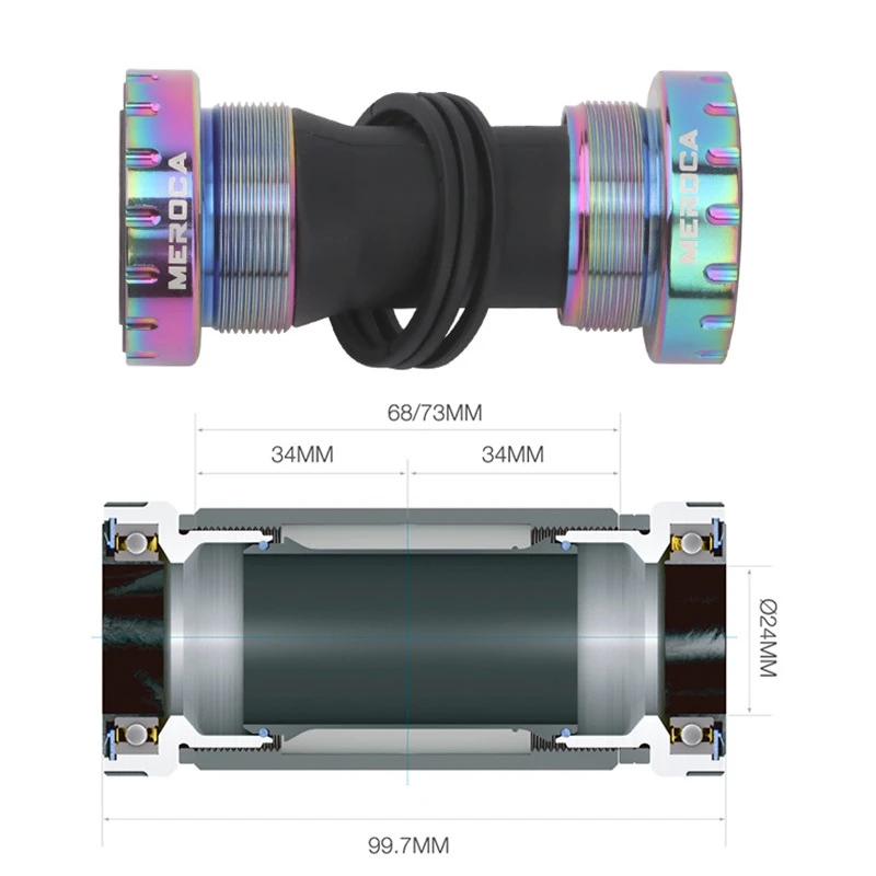 IXF 104BCD170mmクランクカラフルな自転車クランクセットMTB