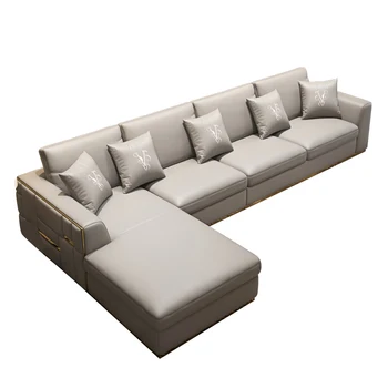 Modern living room sectional couch Italian furniture design l shape fabric sofa set designs