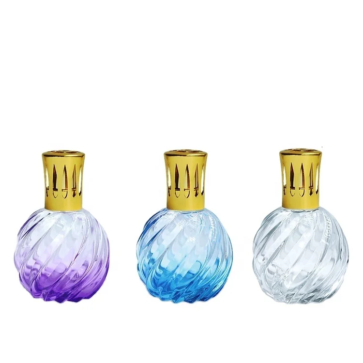 Chauffe-huile En Verre Cyan Pour Lampe à Cire Parfumée - Accessoire Parfum D'ambiance, 11.5 Cm, Neuf Sous Emballage