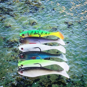 Custom Free Samples OEM Artificial Bait 8.5cm 13g T Tail Jig Lead Swimbait Soft Plastic Bait Carp Fishing Eel Lure – Soft Lure – view 3