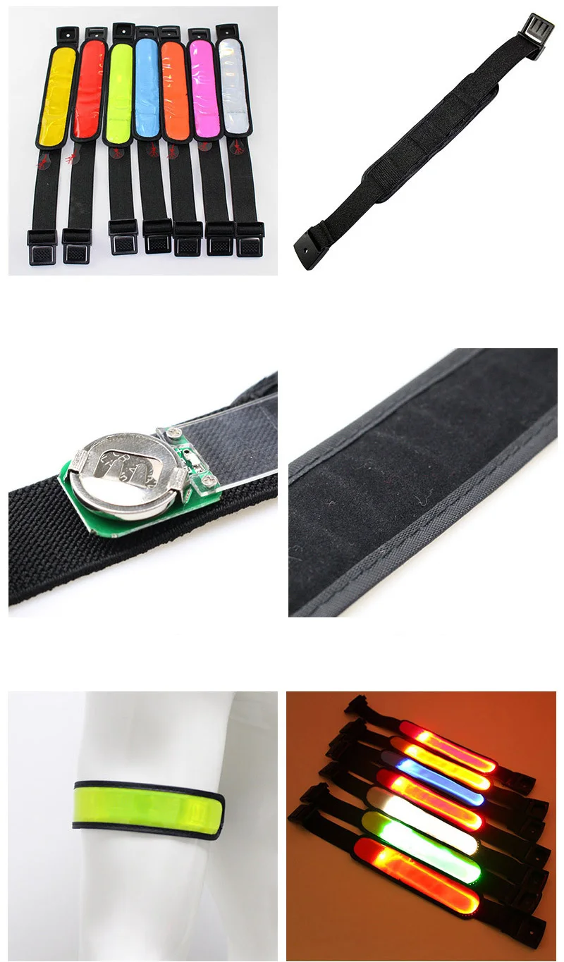 Outdoor running concert gift batteries replaceable PU super bright optical fiber guide bar flat LED luminous hand band wristband