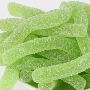 Sour Sand Apple Strips, Soft Candy, Apple Flavored Gum Candy