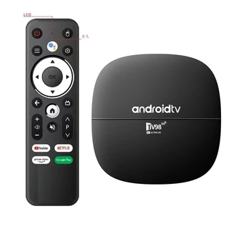 Factory price TV98 Tv Box Android 13 Allwinner H313 with BT Voice Remote 8G 128G  ATV TV98 vs tx9 pro