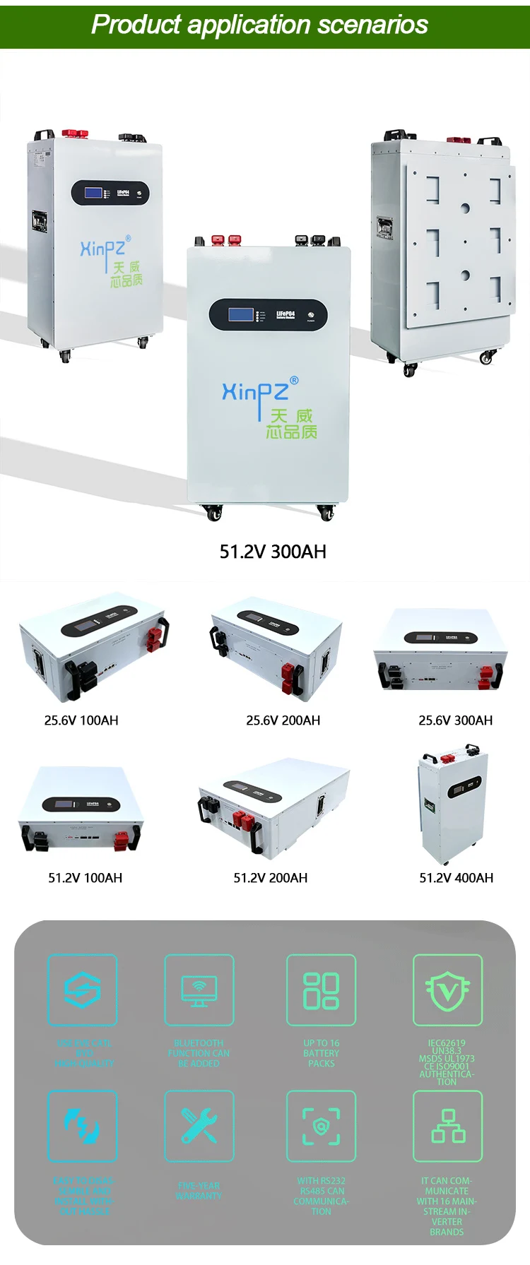 Tycorun Lithium Ion Solar Battery 10kwh 48v 200ah Pack