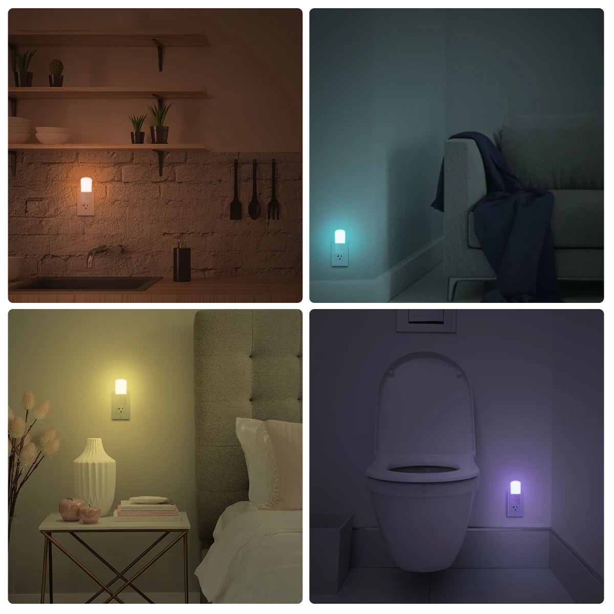 3000k Rgb Color Changing Mode 0.5w Energy Saving Led Night Light With