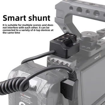 CABLE D-TAP to V-Mount One-to-Three Battery Camera Power Supply Conversion Cable with Digital Display PVC Jacket Anton B-Type detail image