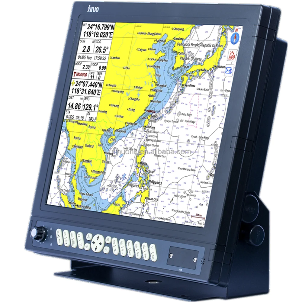 Gps Chart Plotter 17 Inch Marine Navigation Electronic Hm-1817n Xinuo ...