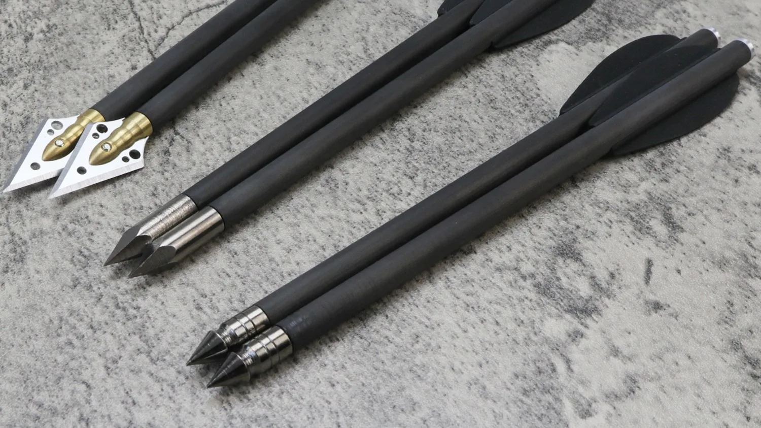 Pure Carbon Crossbow Bolts 6.3 Inch Arrows Bodkintips Bullettips