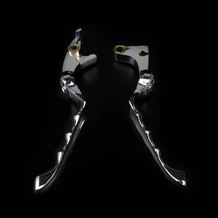 1 Pair Chrome Aluminum Motorcycle Brake Clutch Hand Levers For Honda CB750 VF750C VTX1300 VT 750/1100/1300 Shadow rychag tormoza