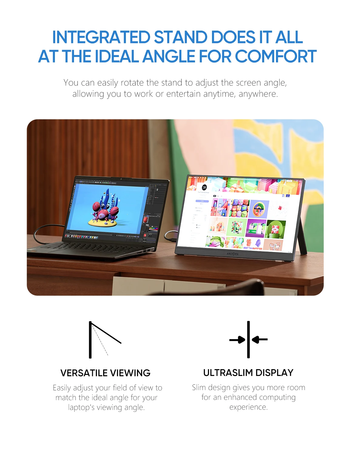 Arzopa Z1FC 16.1インチ 100% sRGB 45% NTSC 144Hz ポータブルモニター