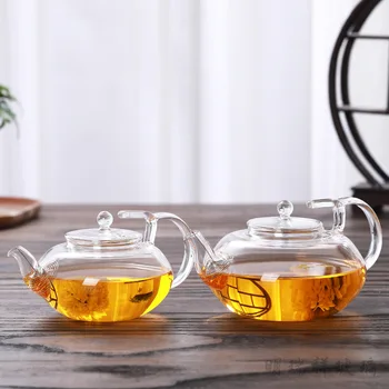 Théière En Verre Avec Infuseur, Bouilloire À Thé Sans Danger Pour La Cuisinière