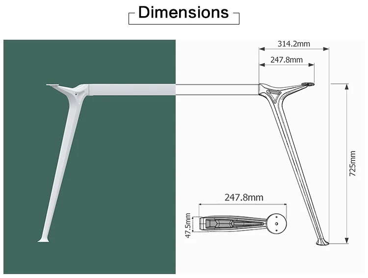 Wholesale Cheap Modern Office Table Legs Oem Odm Furniture Desk Feet