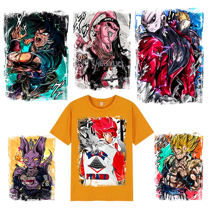 Ready to Press Heat Transfer Design Cartoon Anime Pattern Sticker Heat Transfer Vinyl Paper for T-Shirt