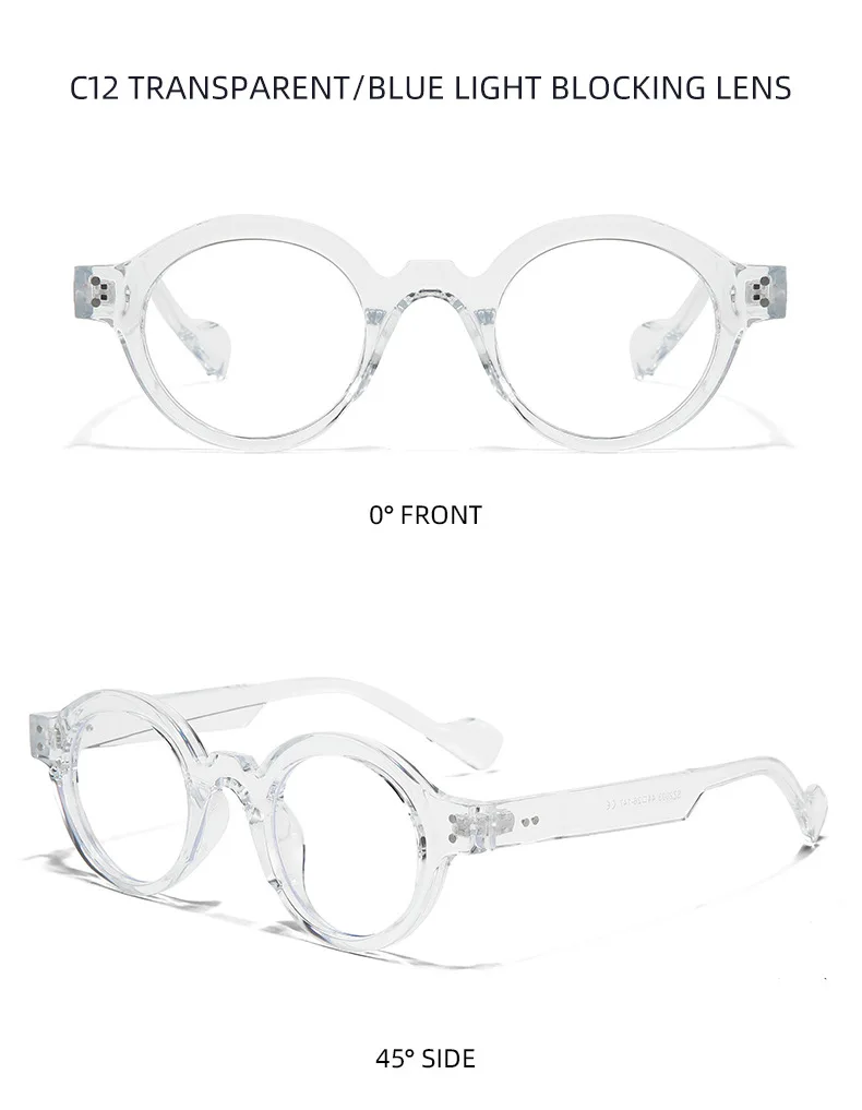 Best Product With Unique Design: Small Frame Thick PC Round Retro Unisex Sunglasses_voghion.com