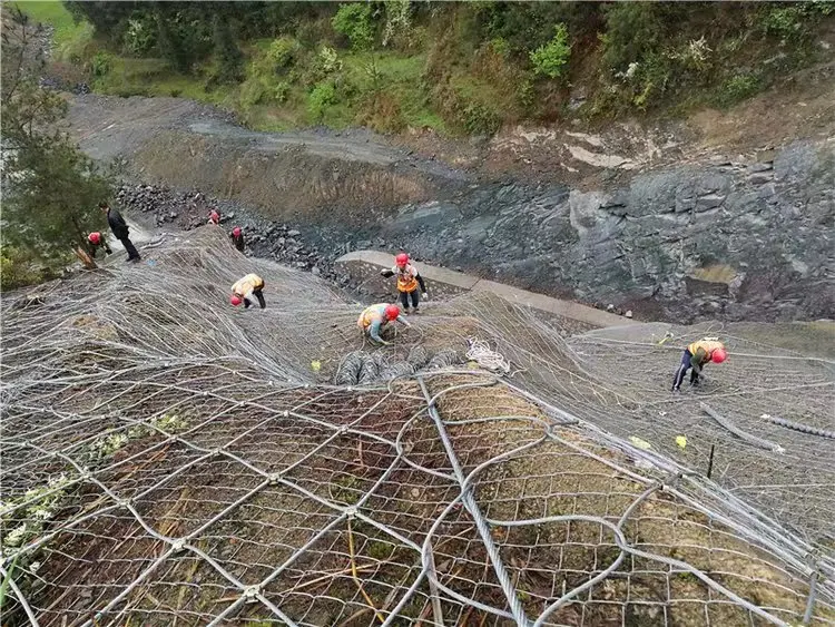 Slope Protection Using Rocks Slope Protection System - Rockfall Barrier Hexagonal Mesh