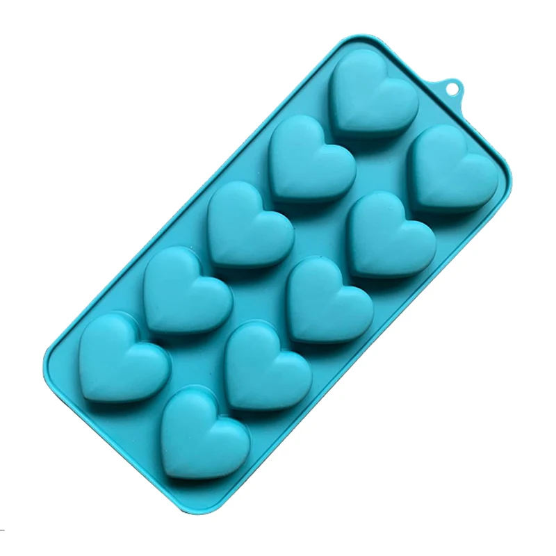 2020 New Heart shaped 10 cavities silicone cake mold chocolate mold