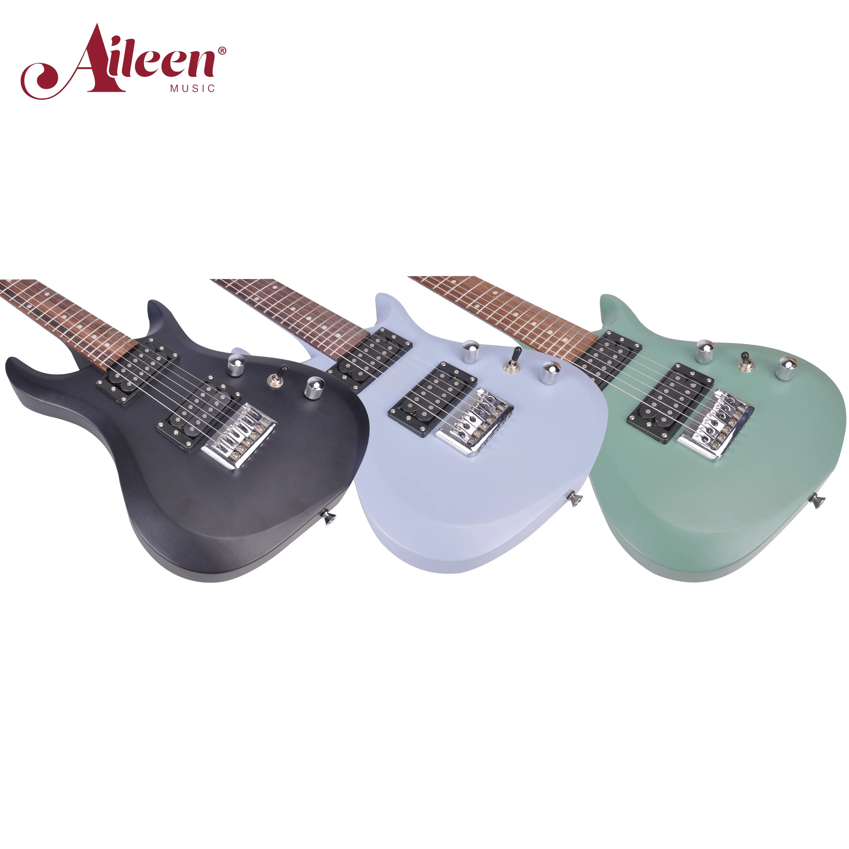 신제품 고품질 36인치 숏 스케일 솔리드 린덴 우드 바디 여행용 일렉트릭 기타 (EGH202S)