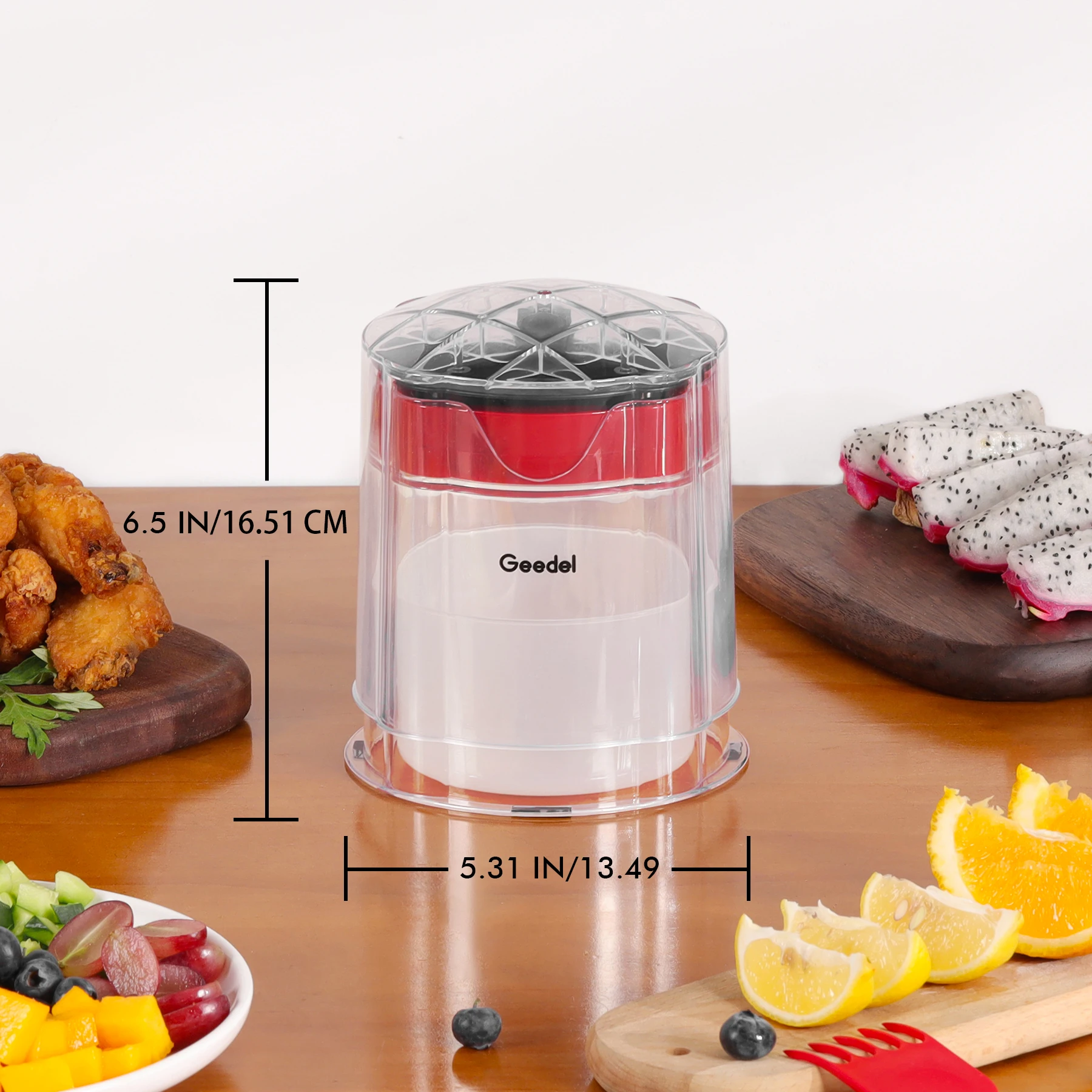 Safe and Easy-to-Clean Multi-Function Manual Food Chopper Plastic Fruit Vegetable Slicer and Cutter