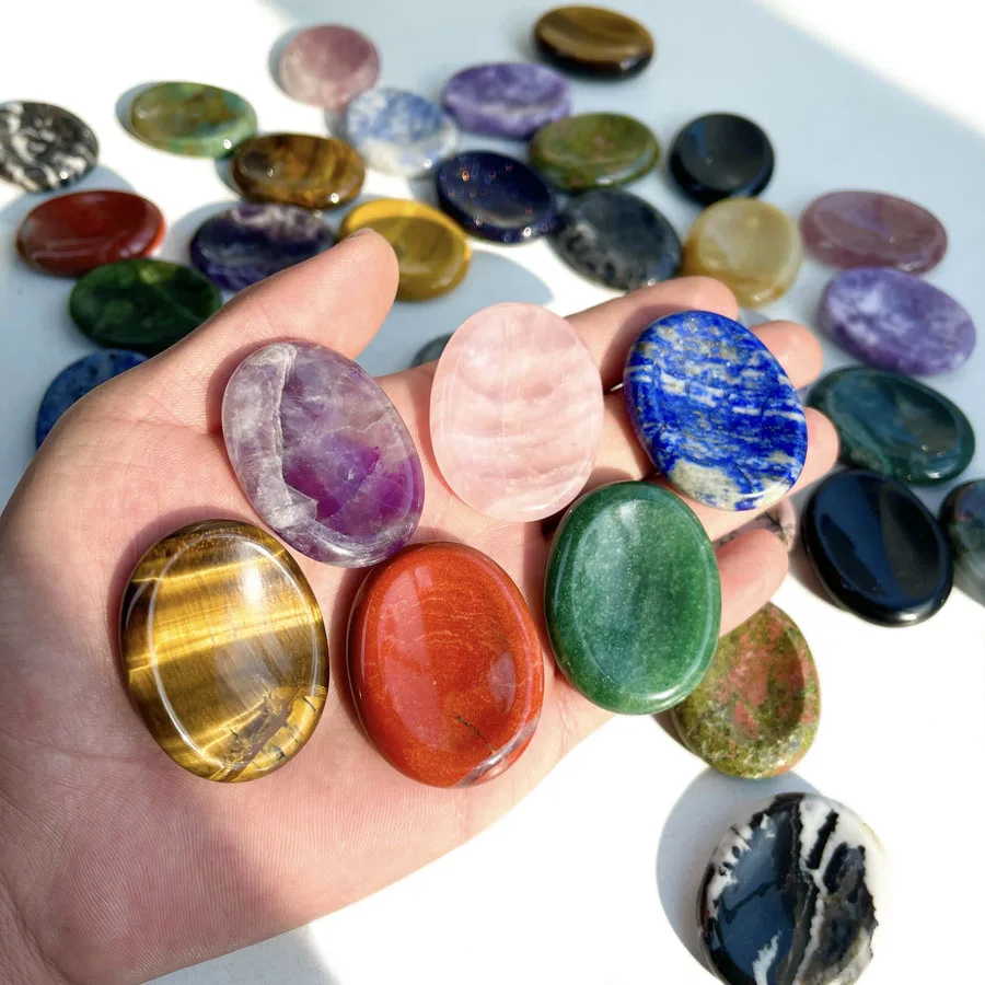 Wholesale Mixed Worry Stone Crystal Thumb Gemstone Natural Crystal