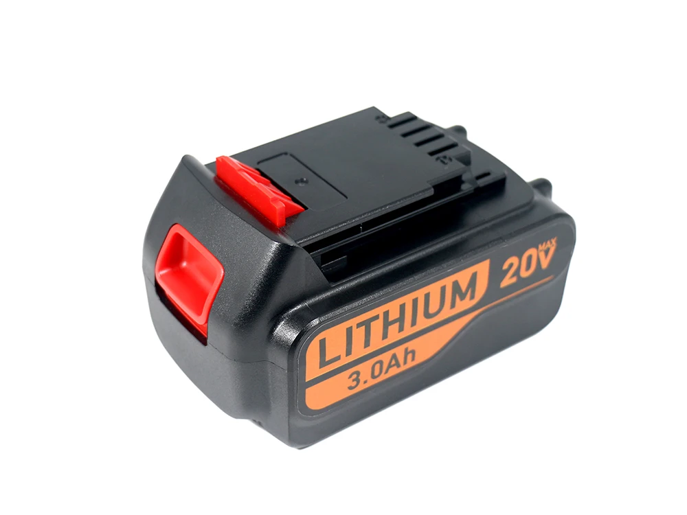 Black+Decker 20V Battery Replacement 3Ah 4Ah 5Ah 6Ah Lithium Ion Rechargeable Pack for Cordless Drill Tools