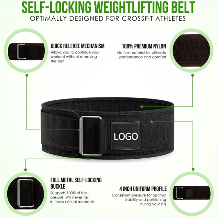 Factory-Made Quick Locking Sport Fitness Waist Trimmer Weight Lifting Dead Lifting Belt