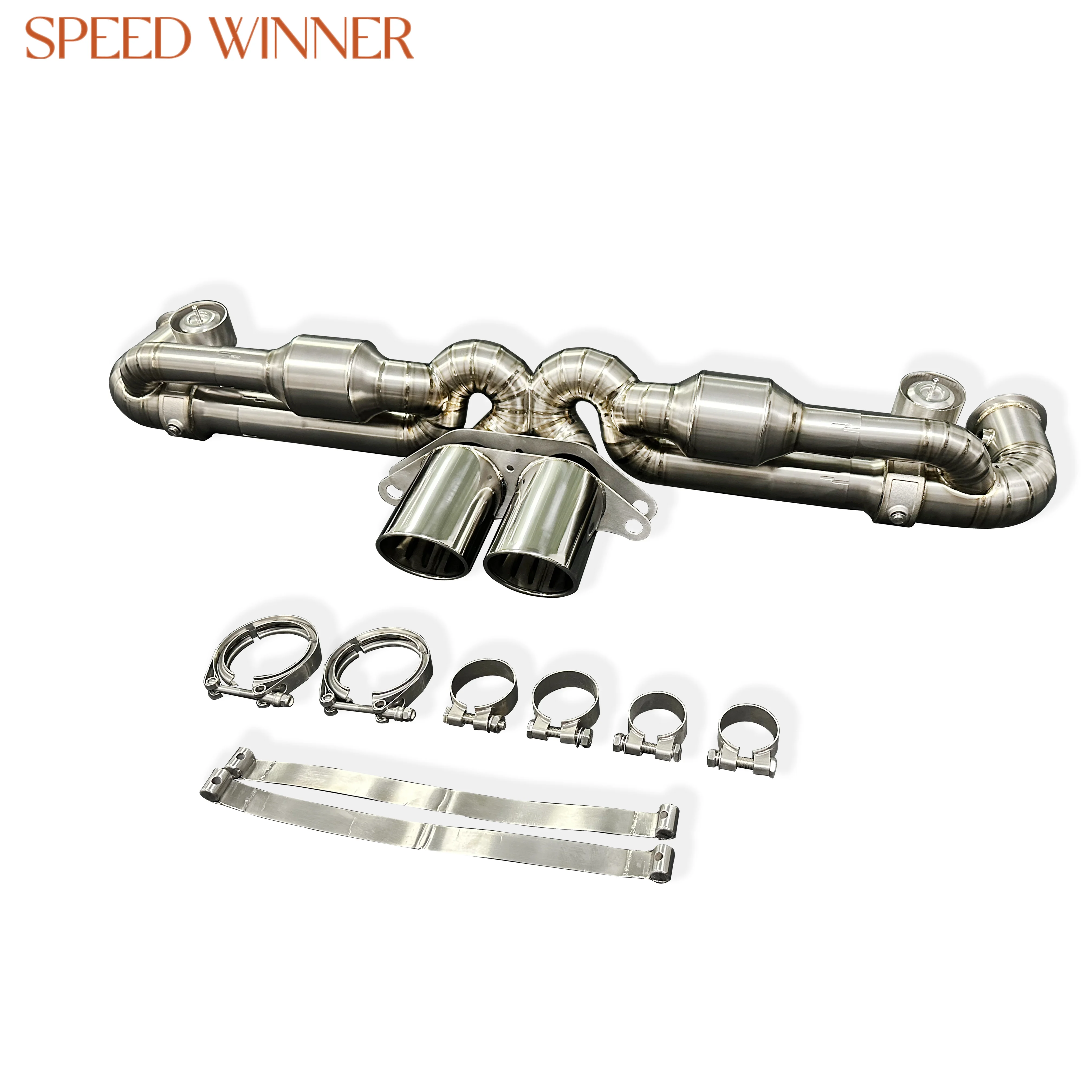 Custom Full Titanium Exhaust Catback Exhaust Muffler For Porsche GT3 GT3RS