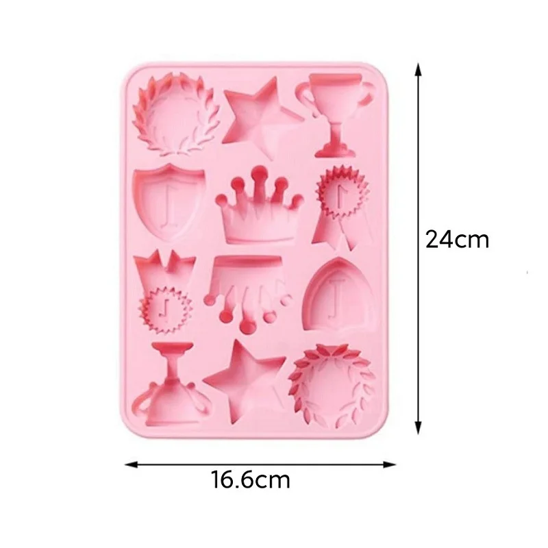 Stampo in silicone per torte a forma di corona, stelle, medaglia, trofeo, cioccolato, gelatina, cupcake, brownie, stampi per la decorazione della cucina