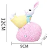 Pink Egg Lifting Feet Yellow Rabbit