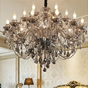 Decorative European Design Lustre Chandelier Living Room Villa LED Luxury Candle K9 Crystal Chandeliers