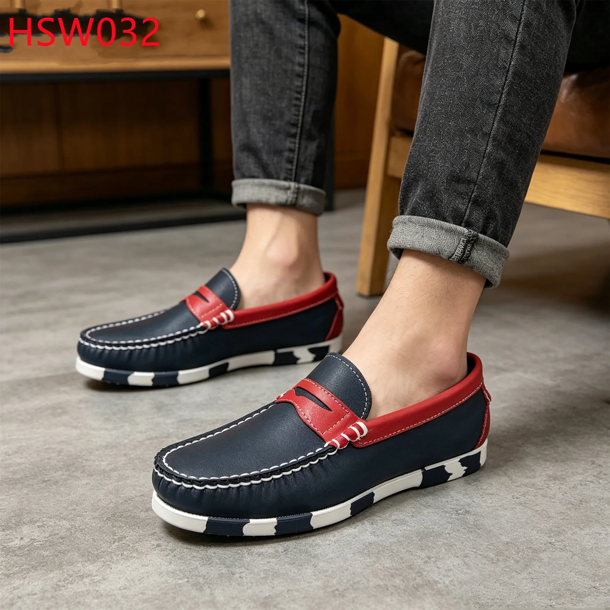 LXG,casual Settings Contrast Detail Upper Mask-style Lazy Shoes Short Drive Colorful Rubber Sole Casual Loafer Shoes HSW032