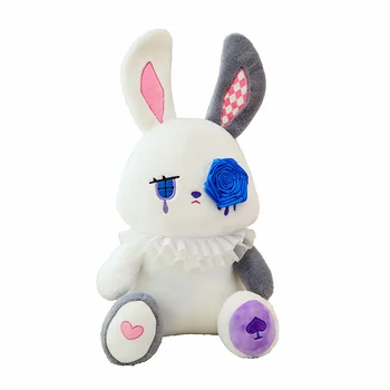 Valentine's Day New Dark Reborn Rabbit Plush Toy Creative Black Doll for Unisex Children PP Cotton Filled-Wholesale