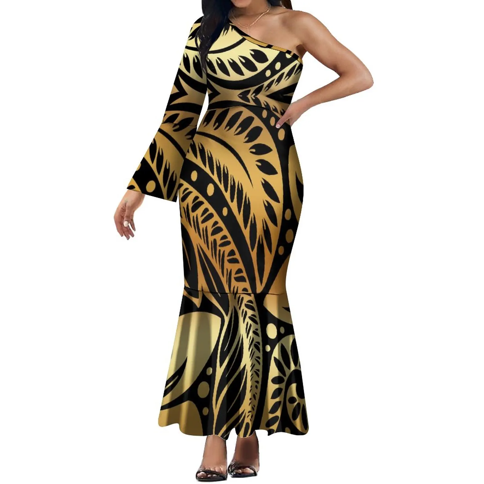 chinese dress ladies Island Hopping Tropical Maxi Dress