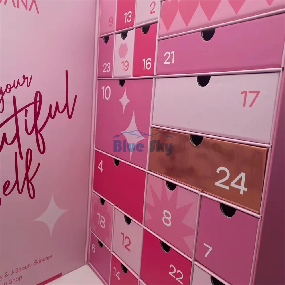 Calendario Dell'Avvento Fai Da Te - 24 Scatoline Regalo Natalizie 7x7cm | Conto Alla Rovescia Natale - Foto 4