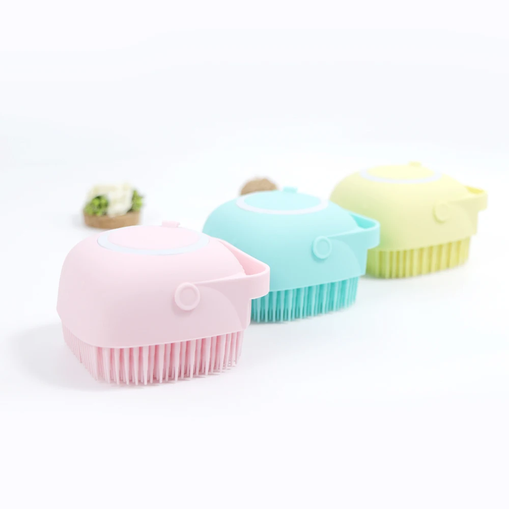 Creative art Skin-Friendly soft silicone brushes bath towel body brush bath Massager Shampoo silicone bath Brush