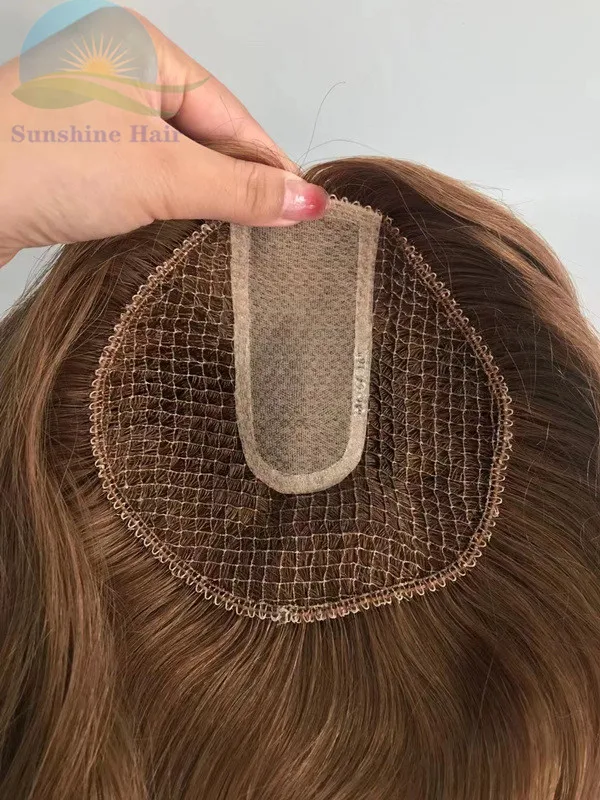 Breathable Silk Base Toupee For Women Virgin European Hair