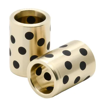 JDB JFB Oilless Self-Lubricating Graphite Bronze Sliding Bushings Copper Sleeves Brass Guide Bearings Self-Lubricating Graphite