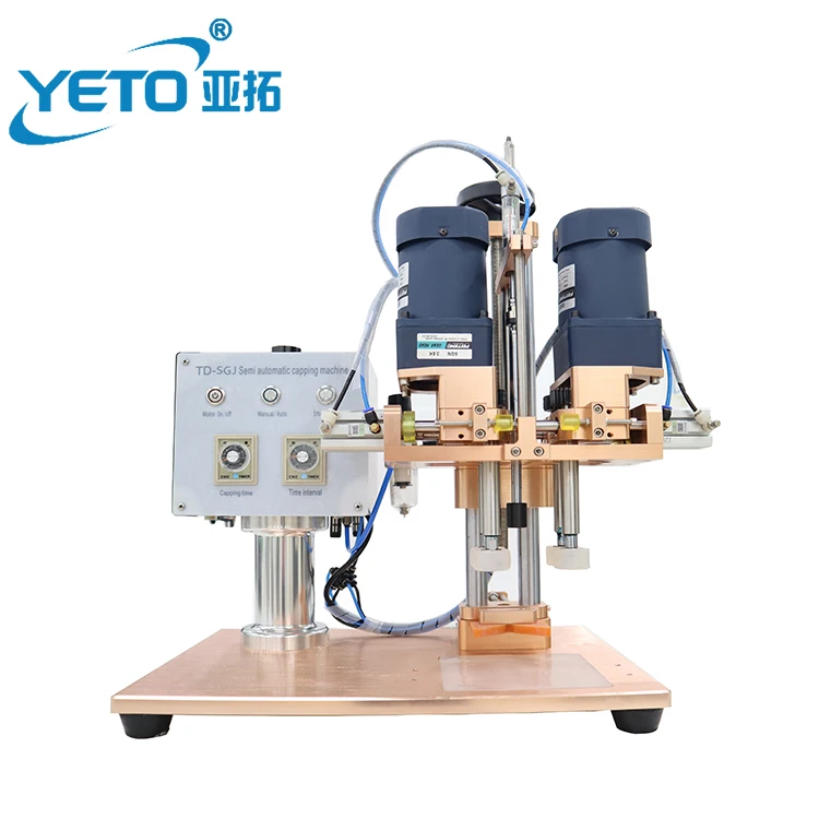 YETO factory semi automatic lotion oil spray shanpoo pump bottle capping machinery price