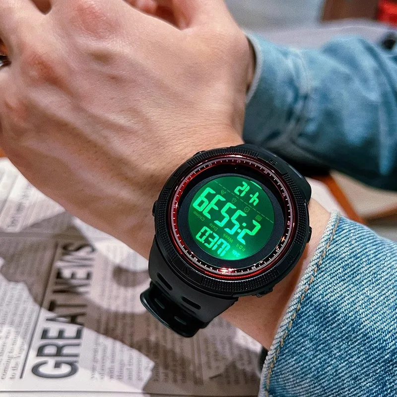 Men's Digital Sports Watch Large Face Waterproof Wrist Watches for Men with  Stopwatch LED Back Light