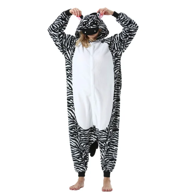 Hot Selling Animal Zebra Onesie Pajamas Matching Pajamas Family Adult  Winter Sleepwear Pyjamas For Women - Buy Zebra Onesie,Animal Onesie,Matching  Pajamas Family Product on 
