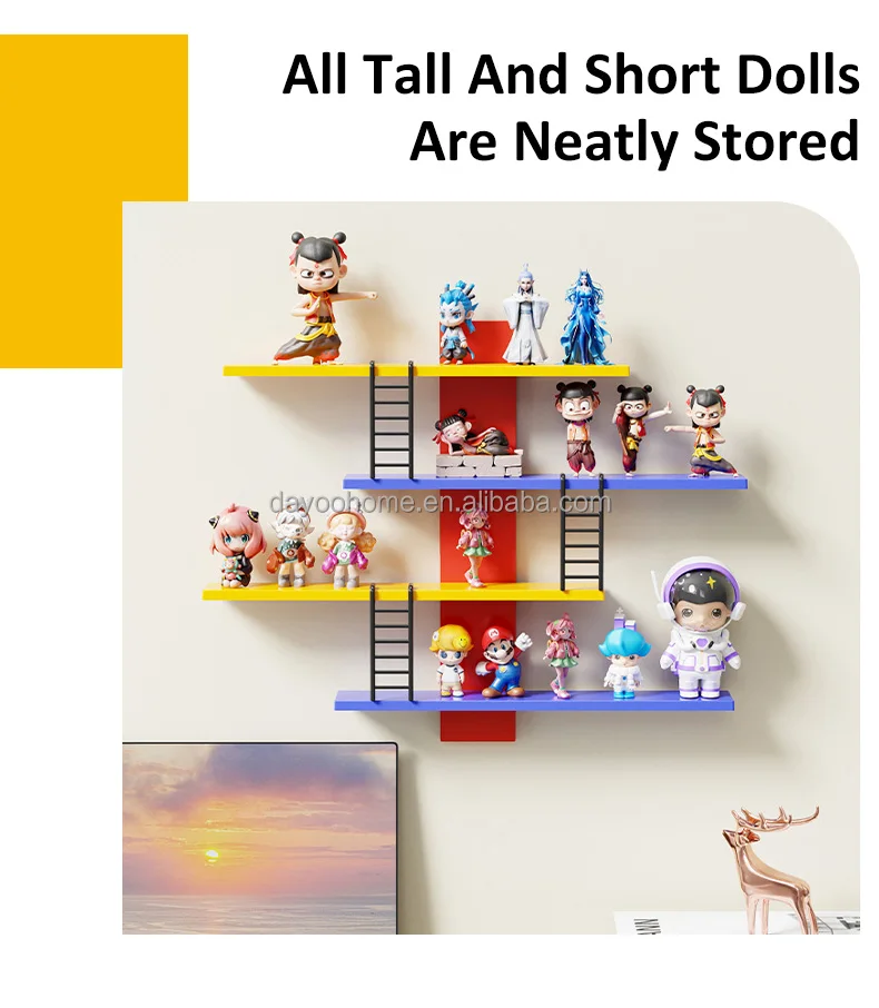 Mini Anime Stack Wall-Mounted Blind Box Display Shelf Stand High Quality Multi-Layer ...