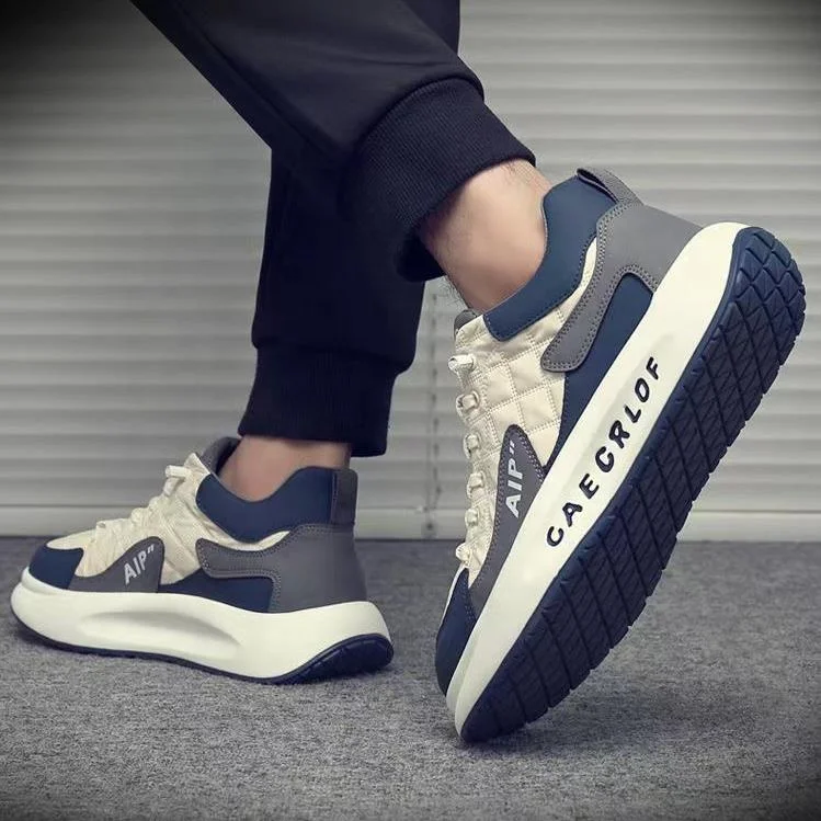 Zapatos de suela gruesa para hombre, zapatillas deportivas informales,  novedad