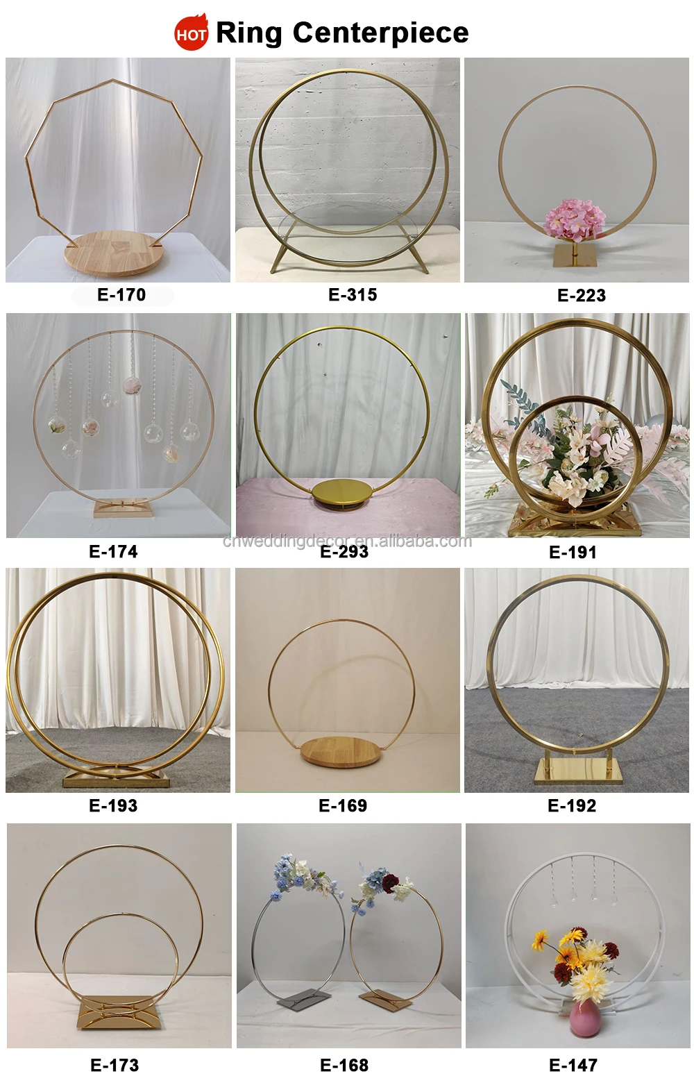Little Round Metal Wedding Arch Floral Hoop for Table Decor