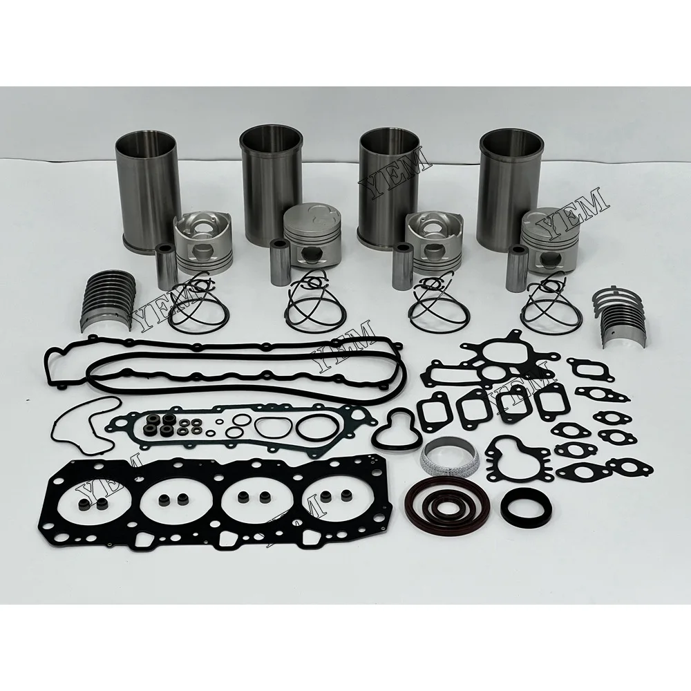 Rebuild Kit With Piston Ring Liner Cylinder Gaskets Piston Bearings Fit for Toyota 1KZ