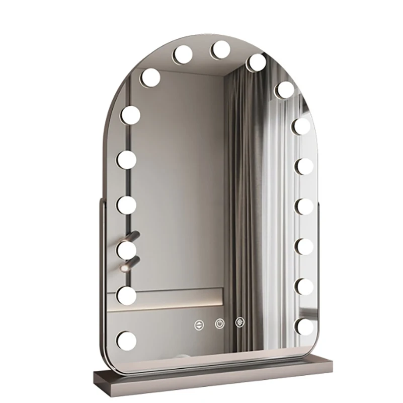 Customizable LED Light Makeup Mirror with USB Charging for Barber Shop and Salon Vanity 0