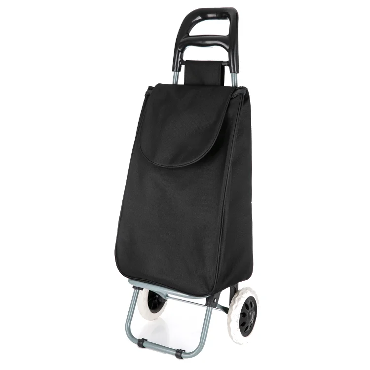 GIMI Comfortable Shopping Trolley, Steel and Polyester, Black, 50 Litres