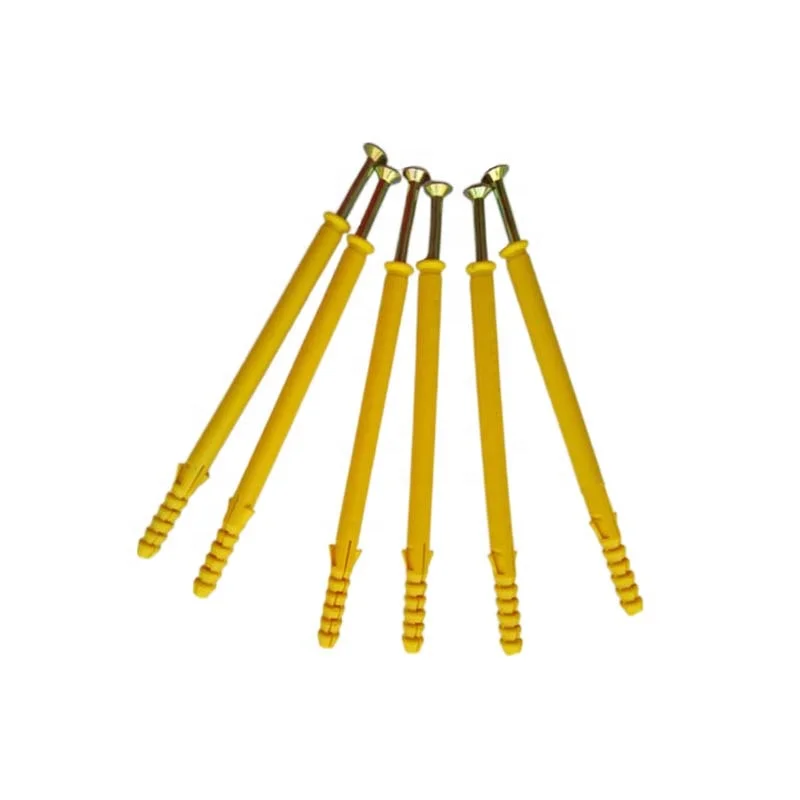 High-quality expansion plastic anchor nylon Yellow Plastic Wall Plug Anchor with Screw