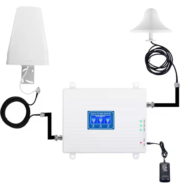 Customizable 3-Band Mobile Phone Signal Repeater Network Low Price Cellular Enhancer with 900/1800/2100Mhz Amplifier Booster
