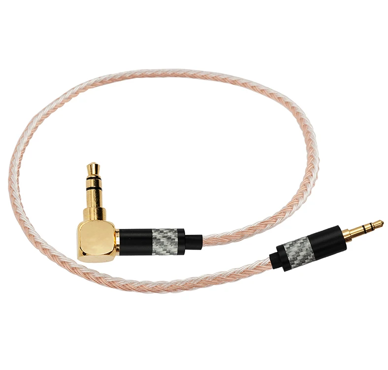 Aux  audio   cable   3.5mm  TRS  male to male  16 shares   silver-plated   HIFI  wire  for car  ipod  headphone  computer