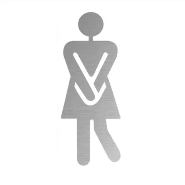 Zenewood Stainless Steel Door Sign Public Toilet Washroom Adhesive Plate