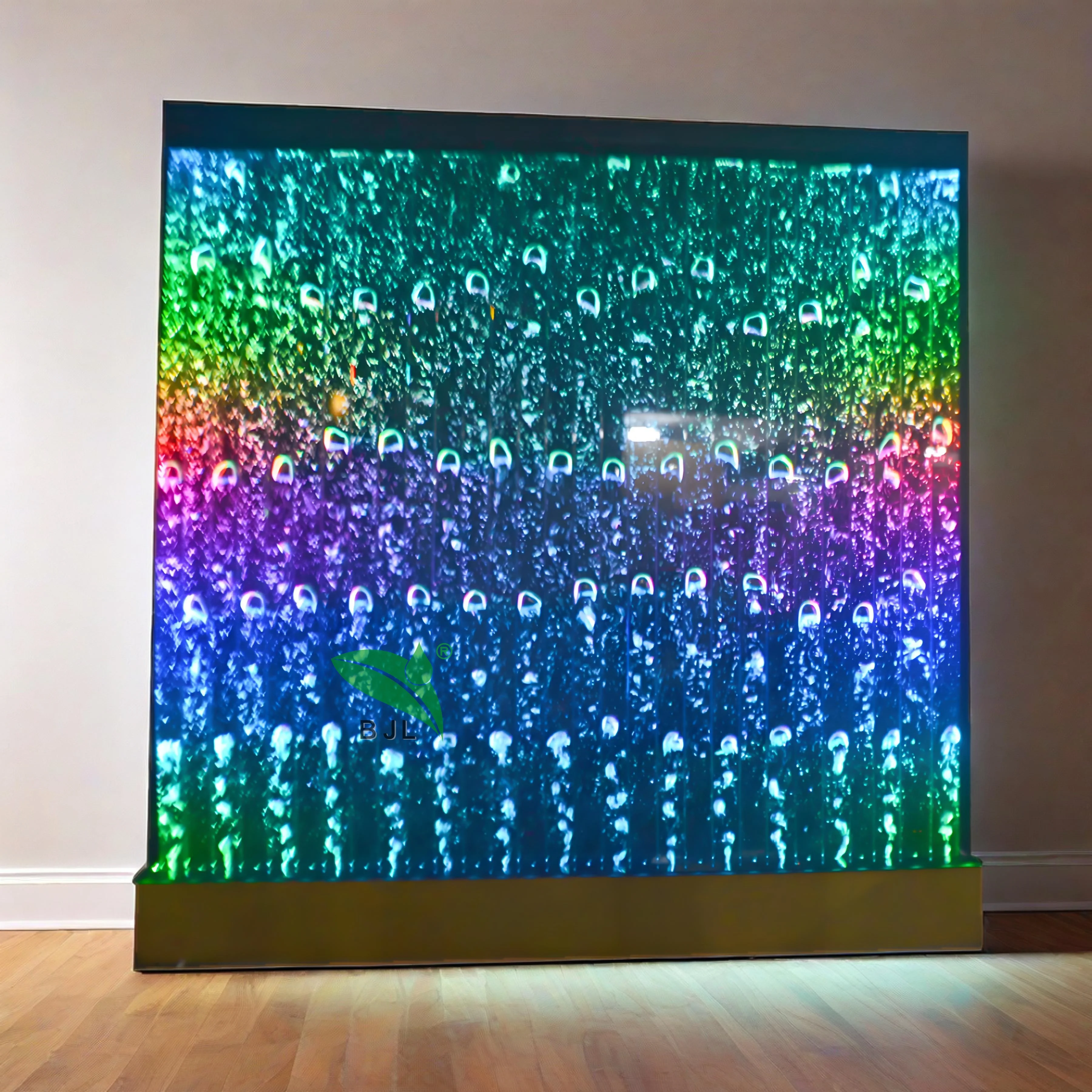 Hotel Decoration Digital Programming LED Aquarium Bubble Water Wall Partition Wall